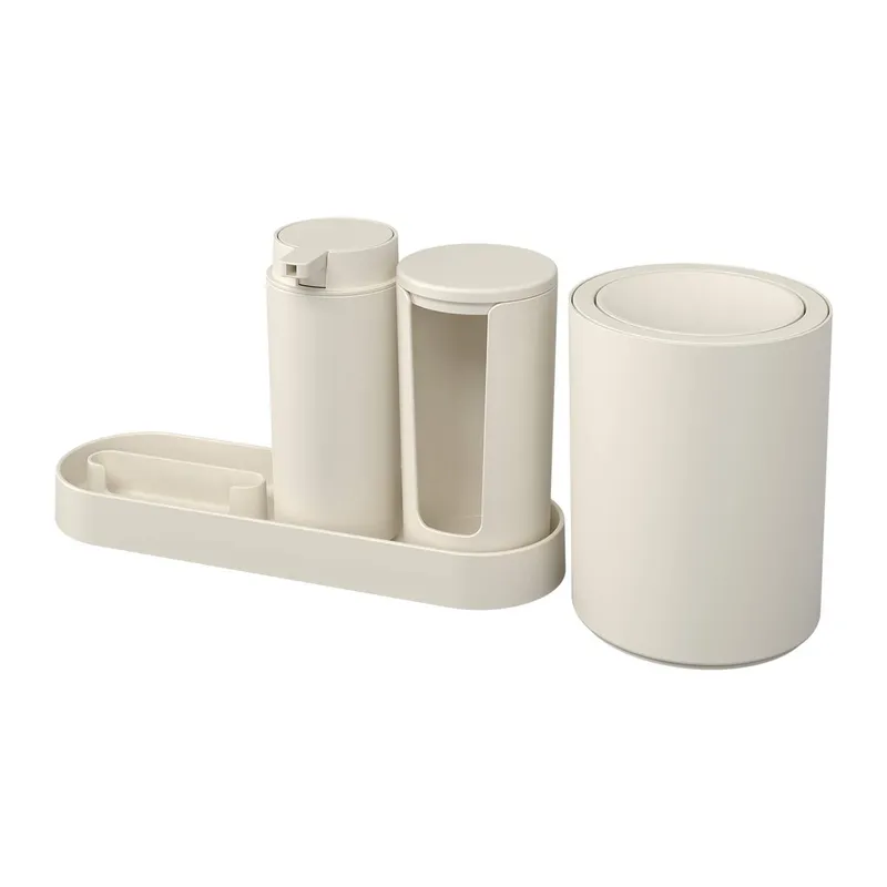 COZA - Conjunto para Baño Serene 4 Piezas Gris Claro 