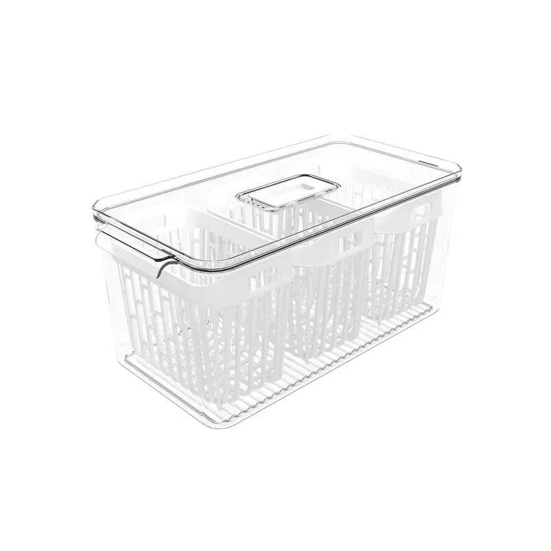COZA - Organizador de Refrigerador Dry 6 L con 3 Cestas 