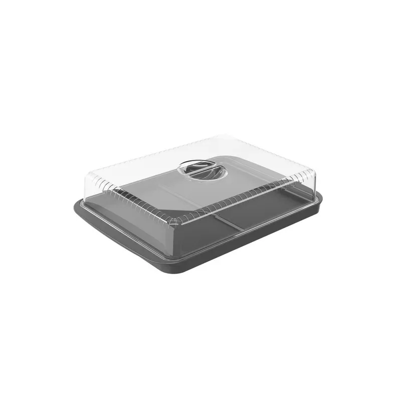 COZA - Contenedor para Jamón/Queso Doble Cozy Gris Grafito 