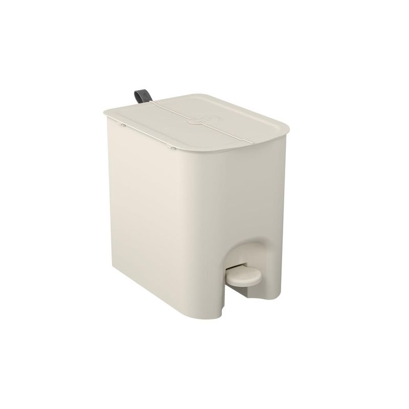 COZA - Basurero Mariposa con Pedal 12L Gris Claro con Asa 