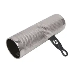 HENDRIX - Guiro Metálico Con Cepillo Plateado 13x5 Pulgadas - SC