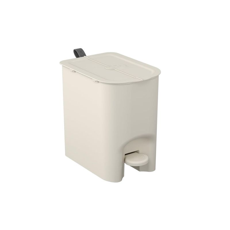 COZA - Basurero Mariposa con Pedal 6L Gris Claro con Asa 