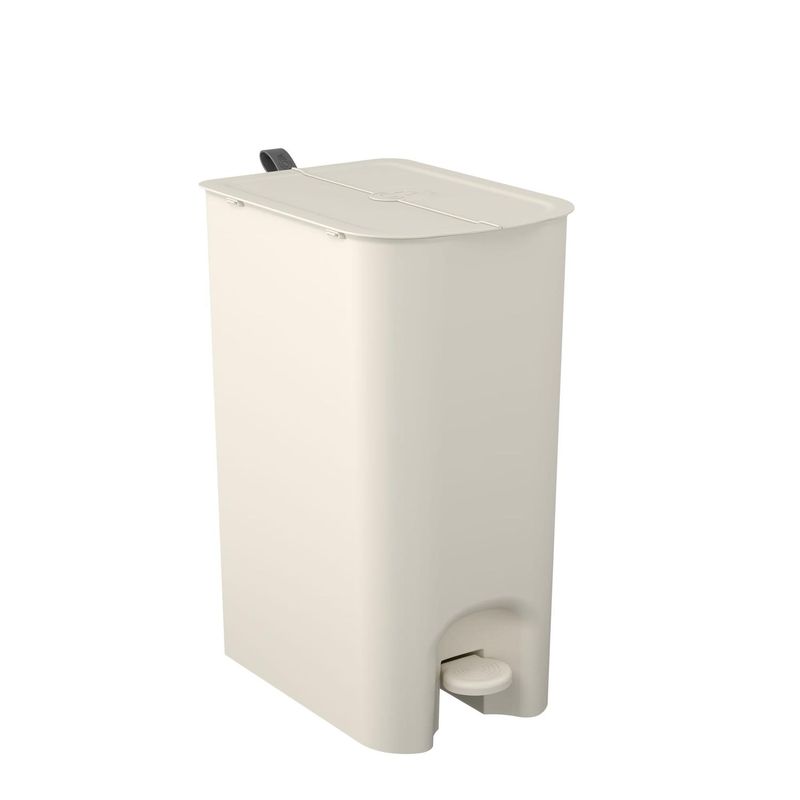 COZA - Basurero con Pedal 10+10 L Gris Claro con Asa 