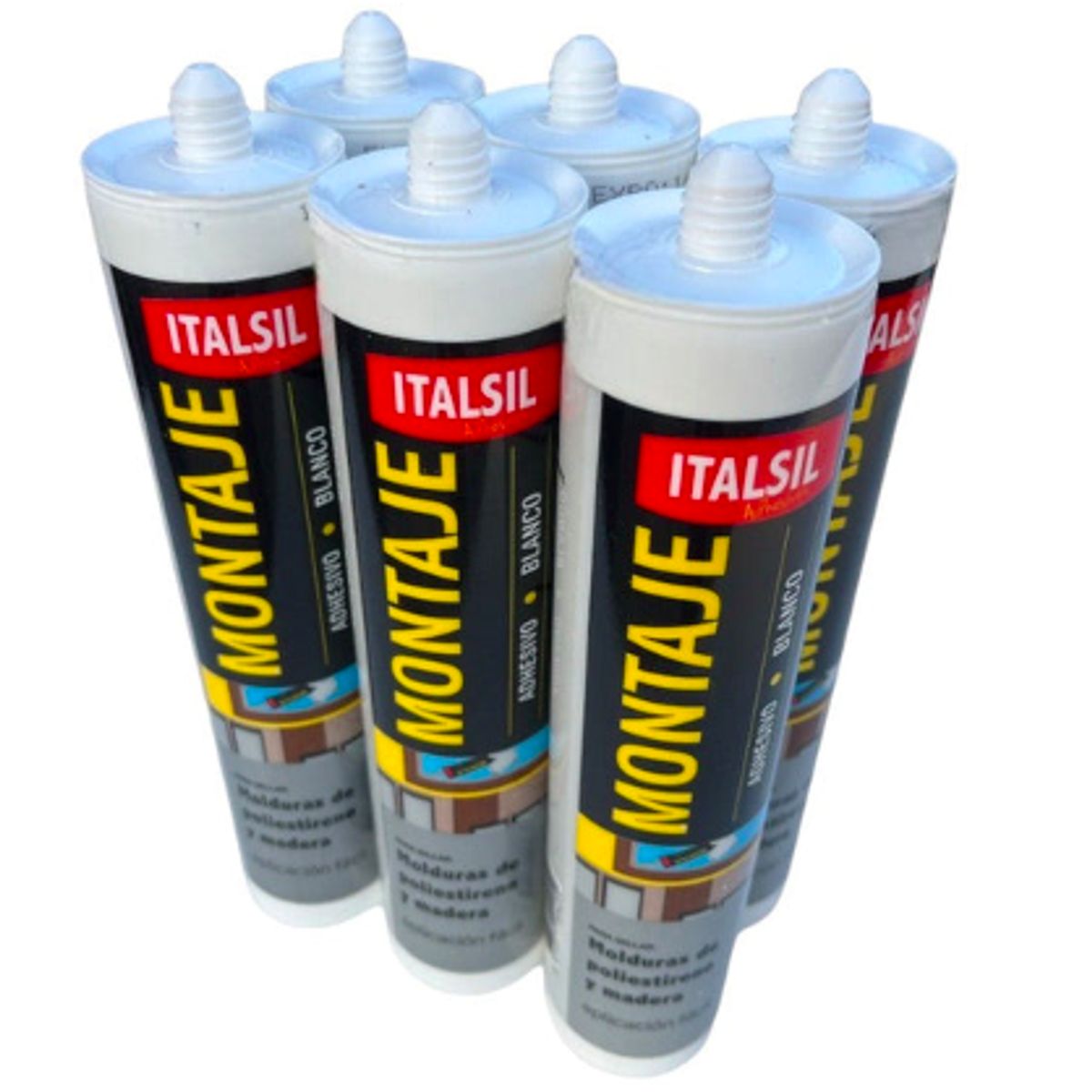 GENERICO - Pack de 6 Adhesivos de Montaje 300g Italsil