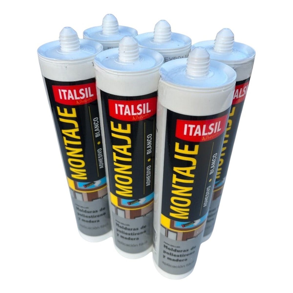 GENERICO - Pack de 6 Adhesivos de Montaje 300g Italsil