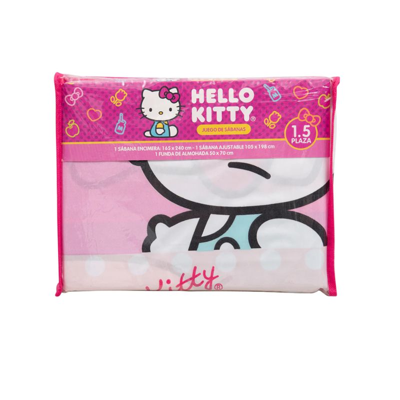 MASHINI - Juego de sabana Hello Kitty 1.5 plaza