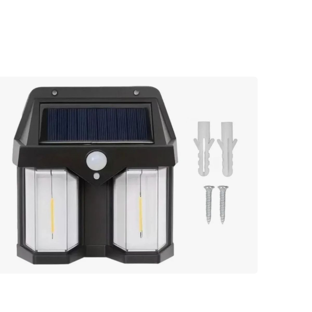 GENERICO - PACK de  4 Lámparas Doble Pared Solar Foco Sensor Movimiento SKU CN