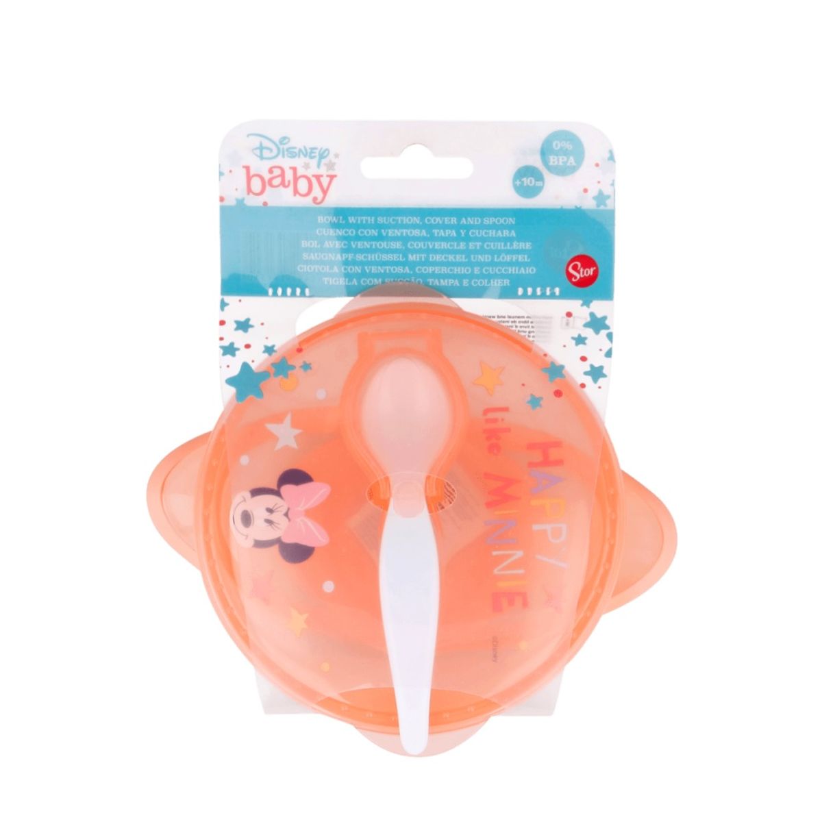 GENERICO - Plato Bowl con ventosa y cuchara color Damasco