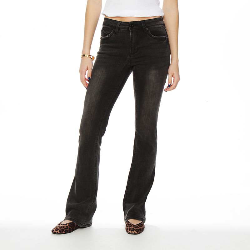 WADOS - JEANS RECTO TIRO MEDIO PRETINA BASICA 1 BOTON