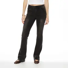 WADOS - JEANS RECTO TIRO MEDIO PRETINA BASICA 1 BOTON