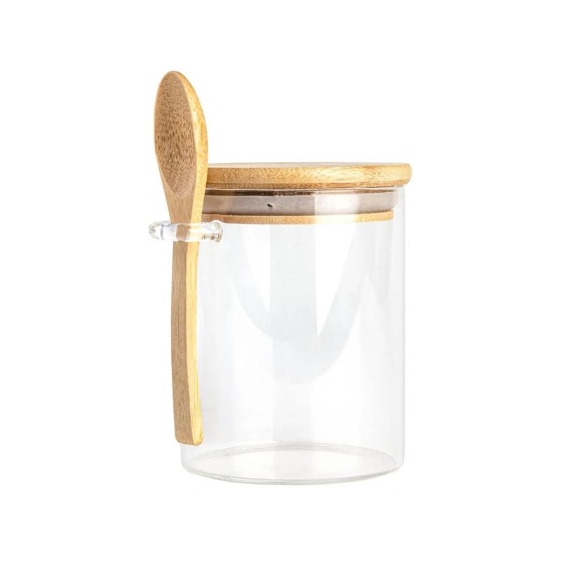 GENERICO - Frasco Contenedor Hermetico Vidrio 700mL 10cm Redondo Cuchara