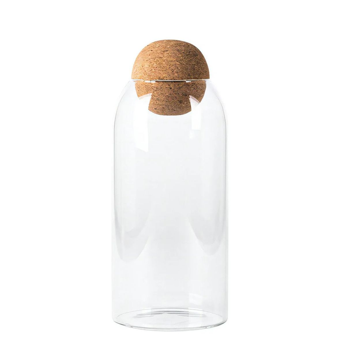 GENERICO - Botella Frasco Contenedor 570mL Vidrio 10cm Con Tapa Corcho