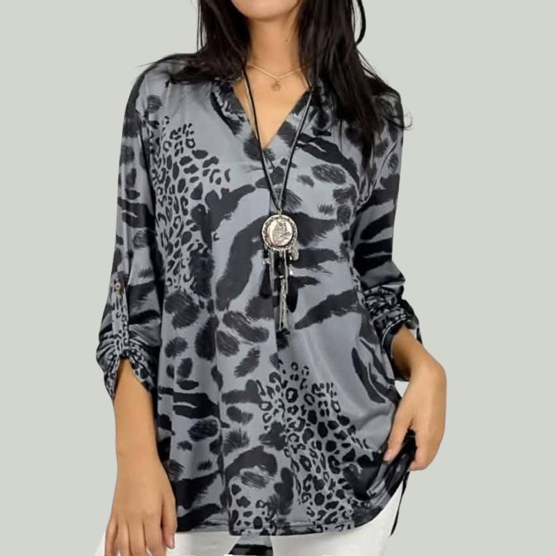 ARRAKASTA - Blusa animal print oversize