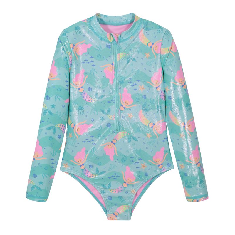 H2O WEAR - Traje de Baño Niña Manga Larga UV50 H2O Wear Turquesa - Verde