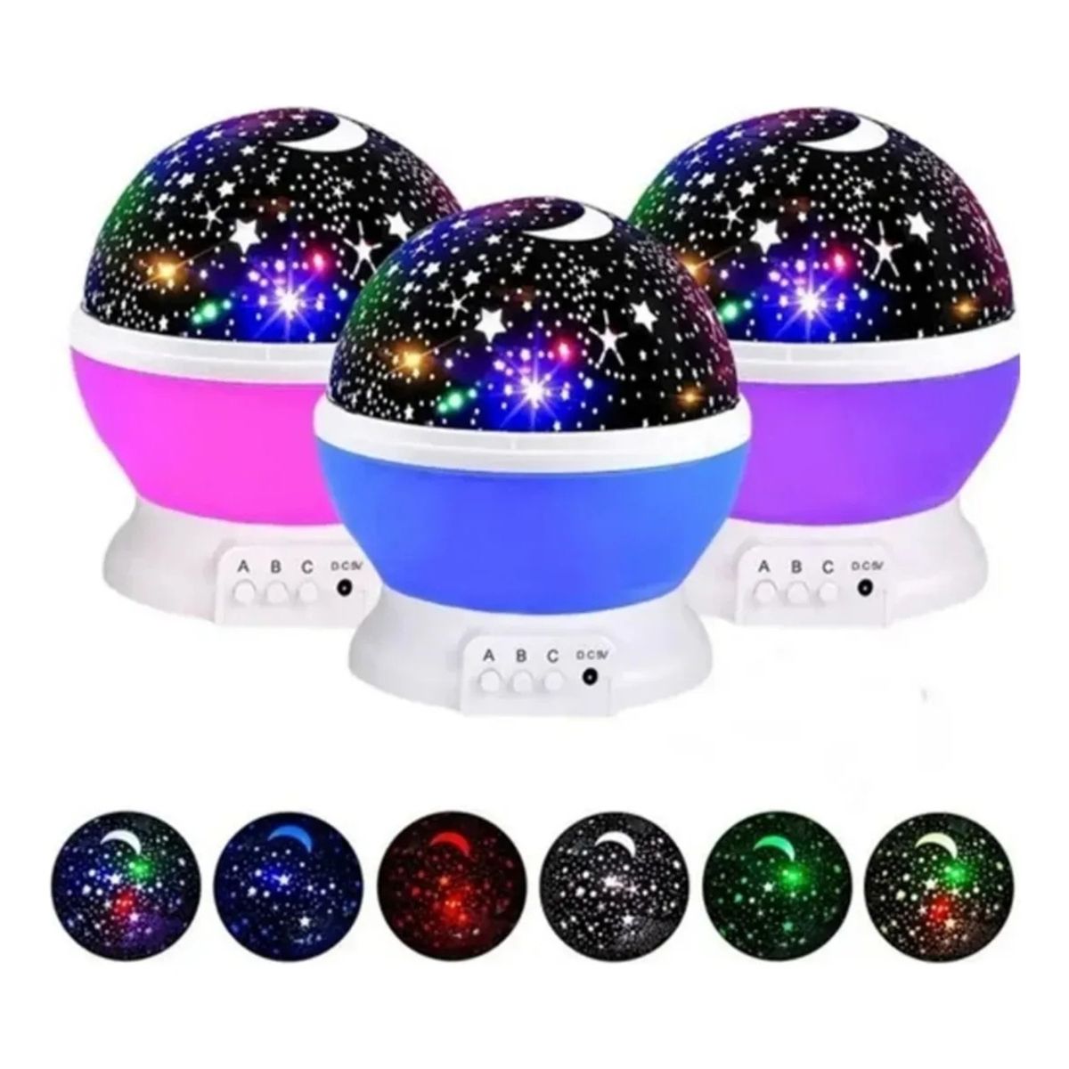 MOVI - Lampara Led Espanta cucos Proyector Luz Estrellas Mesa Niños