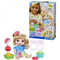 HASBRO - Baby Alive Bebidas de Frutas Manzana Cabello Rubio