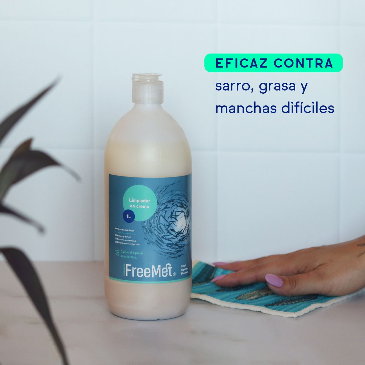 FREEMET - Limpiador en crema  (todo tipo de superficies) 1L Freemet Ecológico
