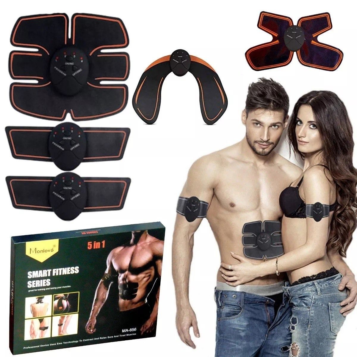 MOVI - Electroestimulador Muscular 5 en 1, Tonifica, reduce y marca