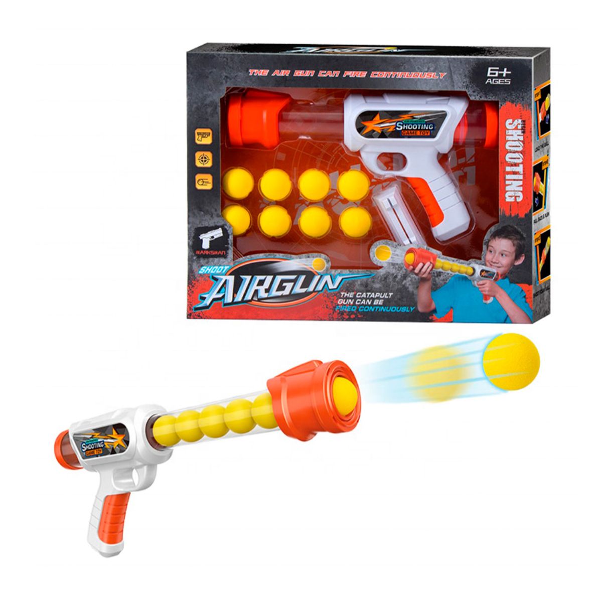 Bazooka Con Mira Lanza Pelotas Soft Juguete Niños, marca GENERICO - Foto Principal