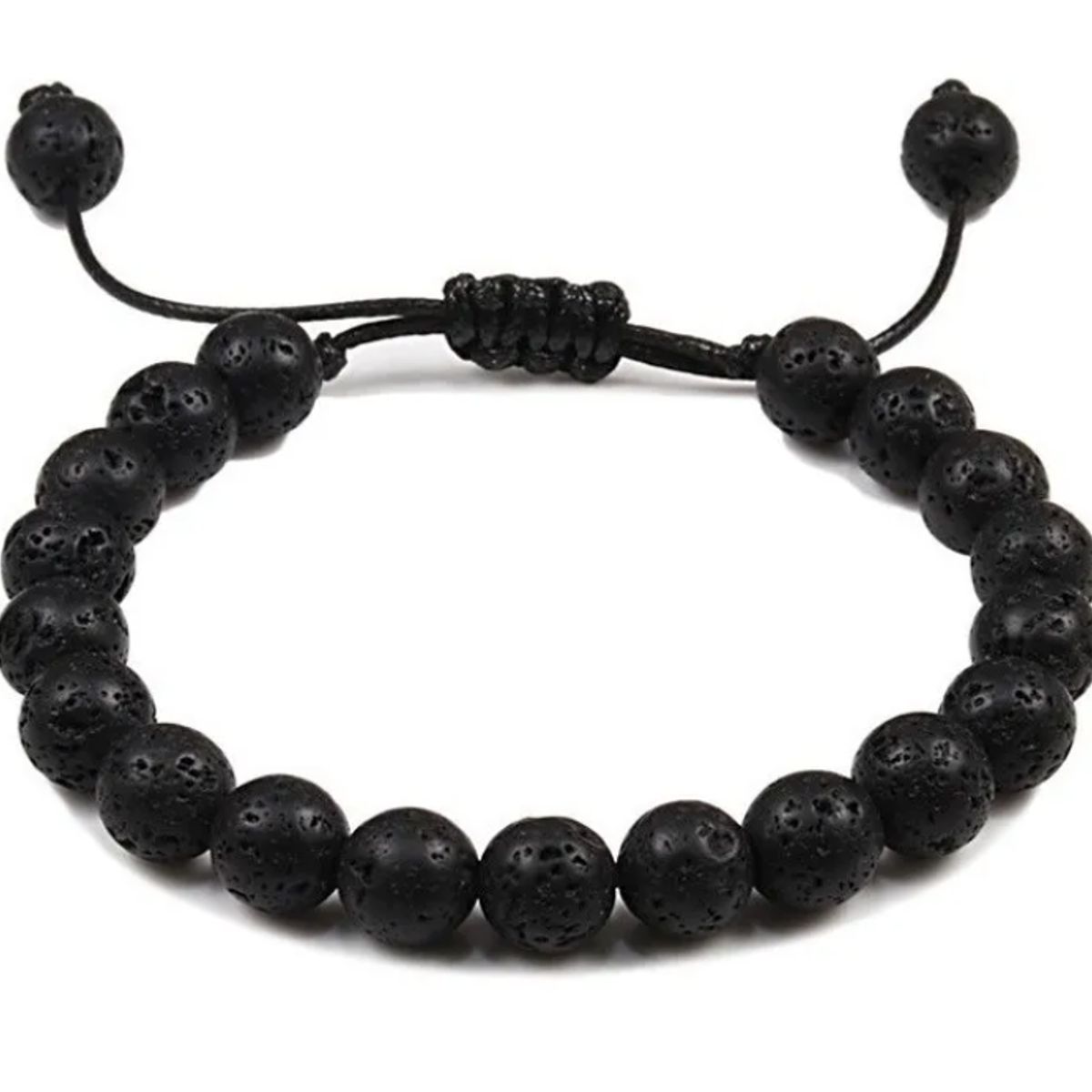 GENERICO - Pulsera De Piedra Volcanica 1 Hombre Mujer Moda Royal Madriz