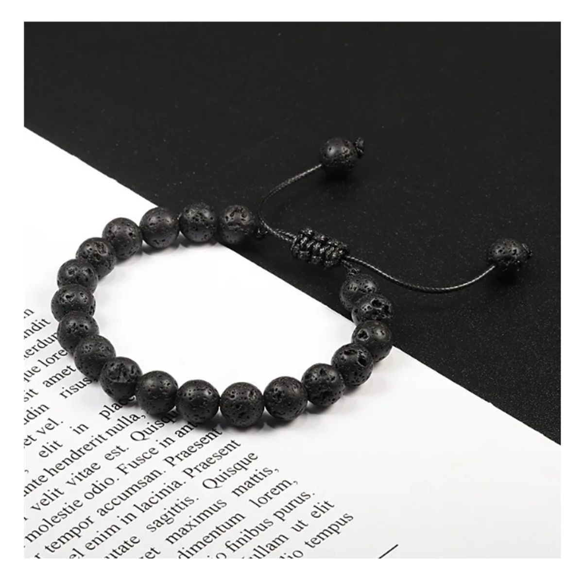 GENERICO - Pulsera De Piedra Volcanica 1 Hombre Mujer Moda Royal Madriz