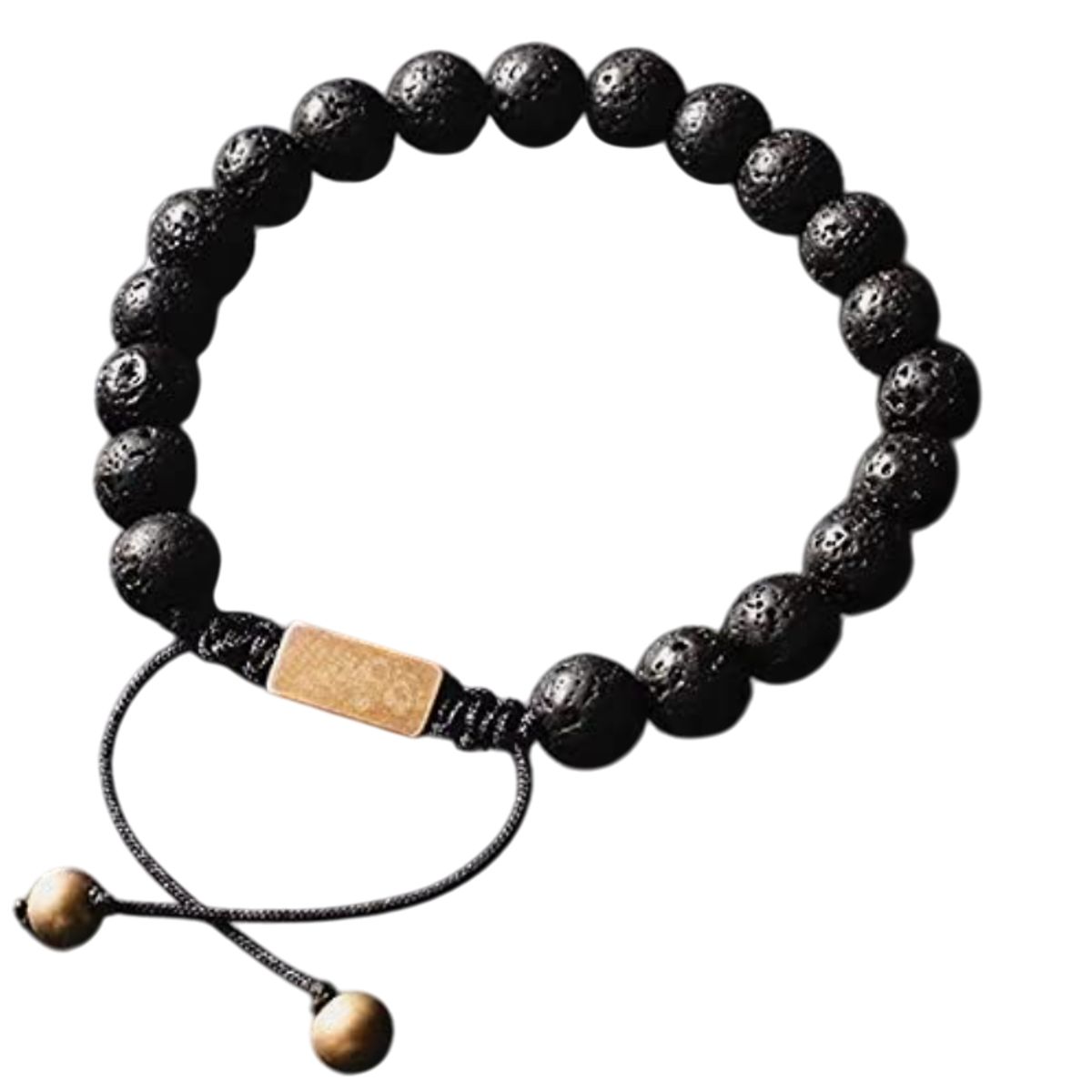 GENERICO - Pulsera De Piedra Volcanica 1 Hombre Mujer Moda Royal Madriz