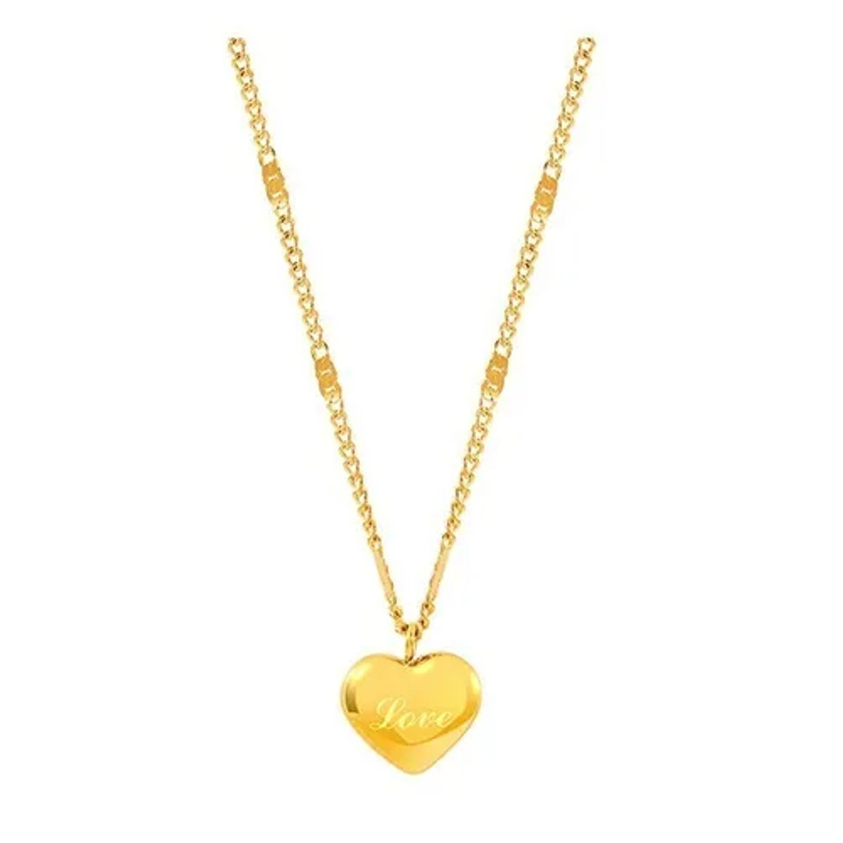 GENERICO - Collar Corazon Gold Love Amor Damas Moda Femenina