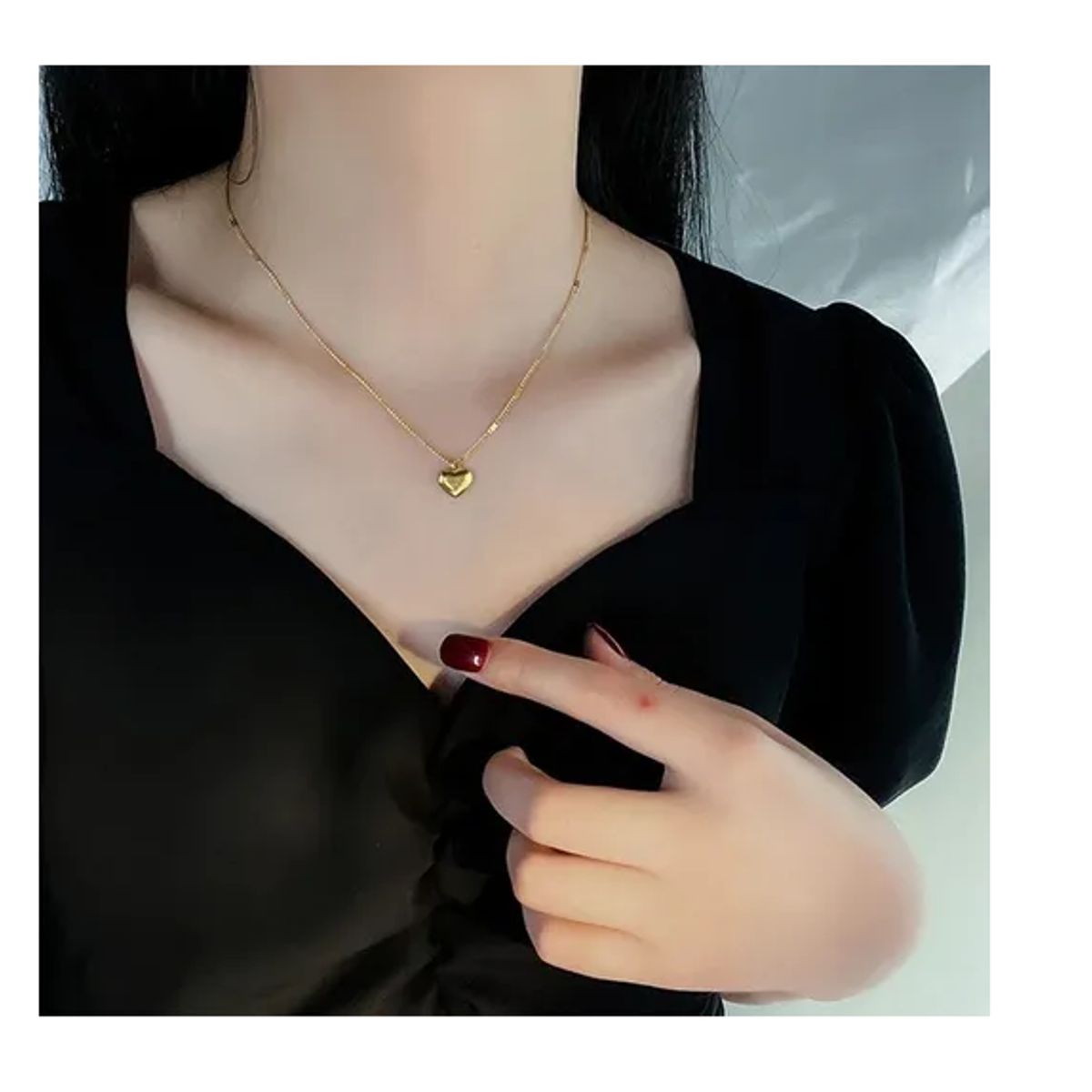 GENERICO - Collar Corazon Gold Love Amor Damas Moda Femenina