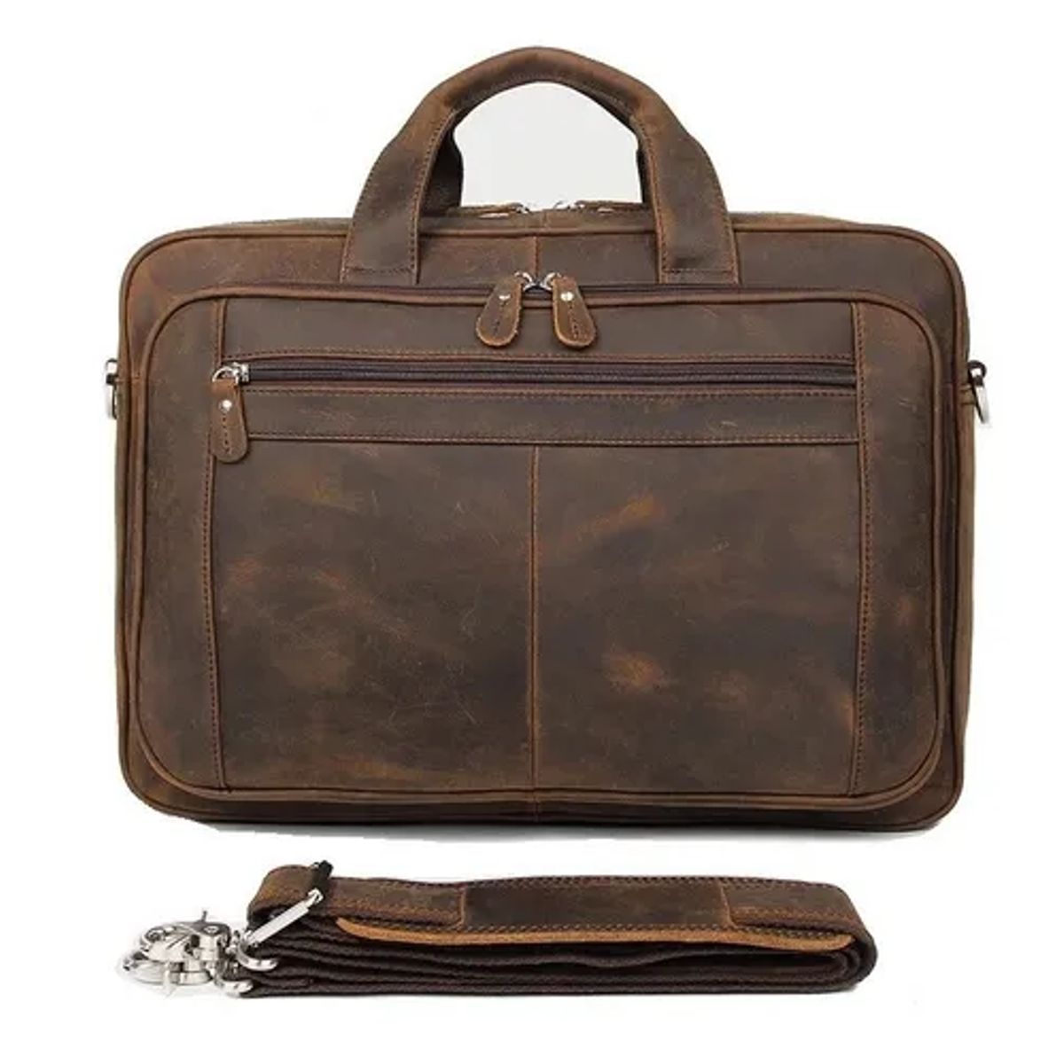 GENERICO - Bolso  Maletín Cuero Genuino 100 Hombre Style Royal