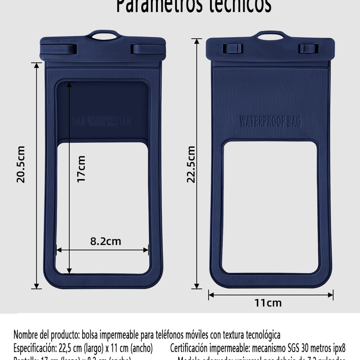 GENERICO - Funda impermeable para teléfono móvil