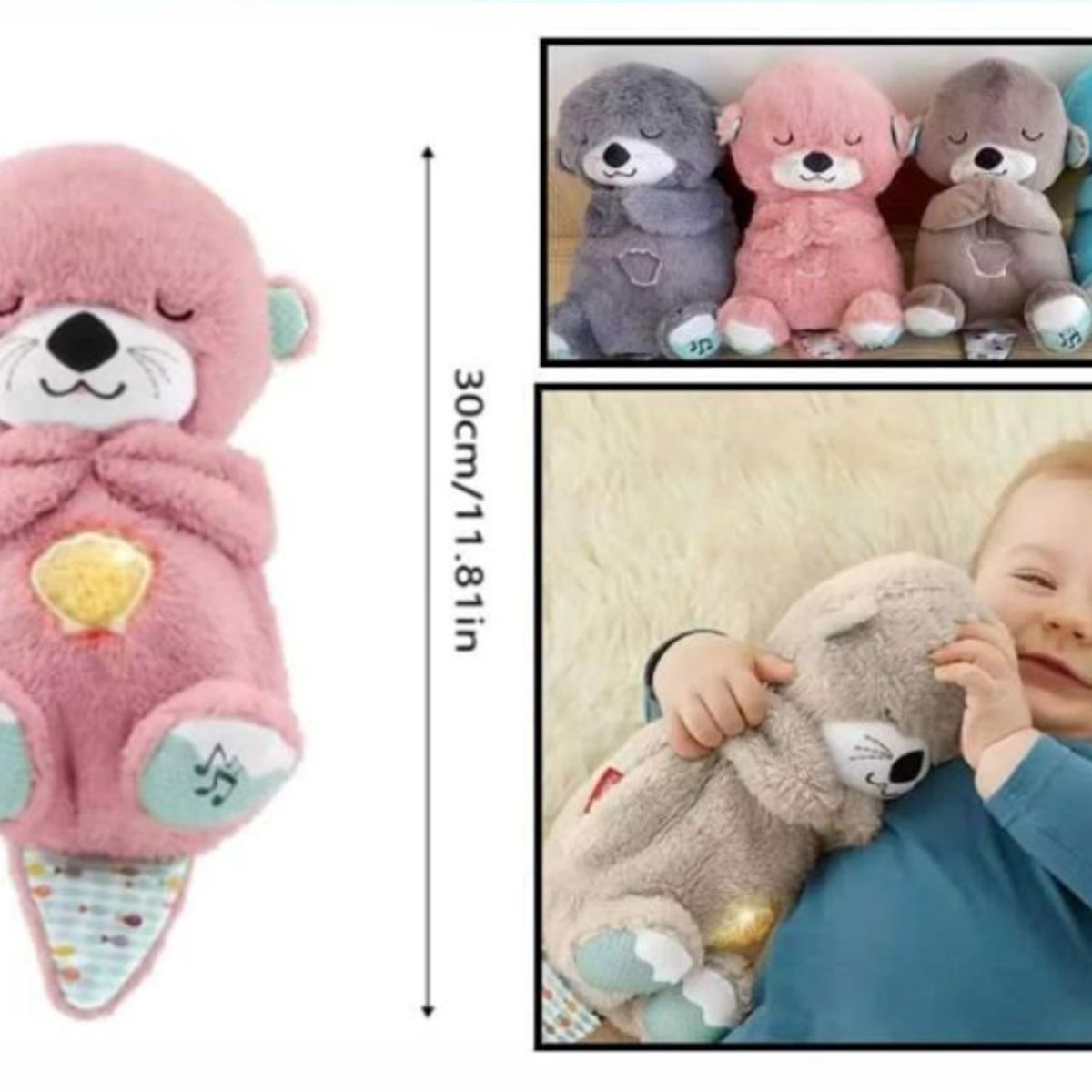 GENERICO - Tierno Peluche Nutria Suave Que Respira Color Rosado