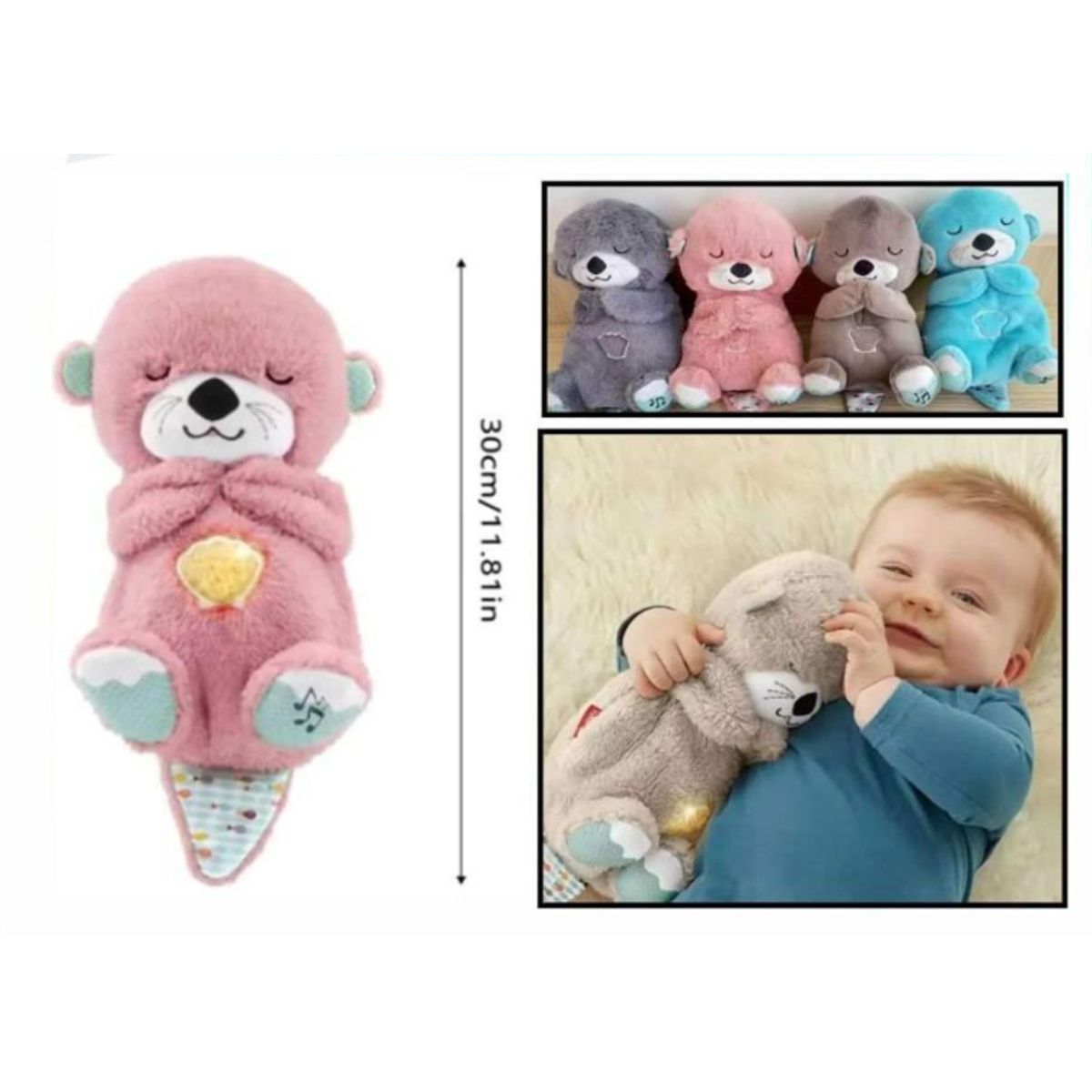 GENERICO - Tierno Peluche Nutria Suave Que Respira Color Rosado