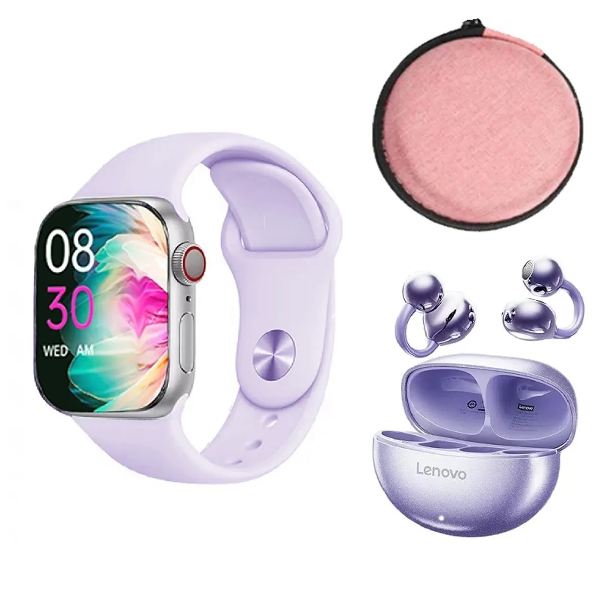 LENOVO - Audífonos Lenovo Clip TA140 - Morado Toumi Watch S10 Pro y Toumi Bolsa