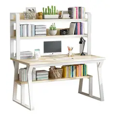 ANYHOGAR - Escritorio De Computadora De Madera Con Marco Multifuncional