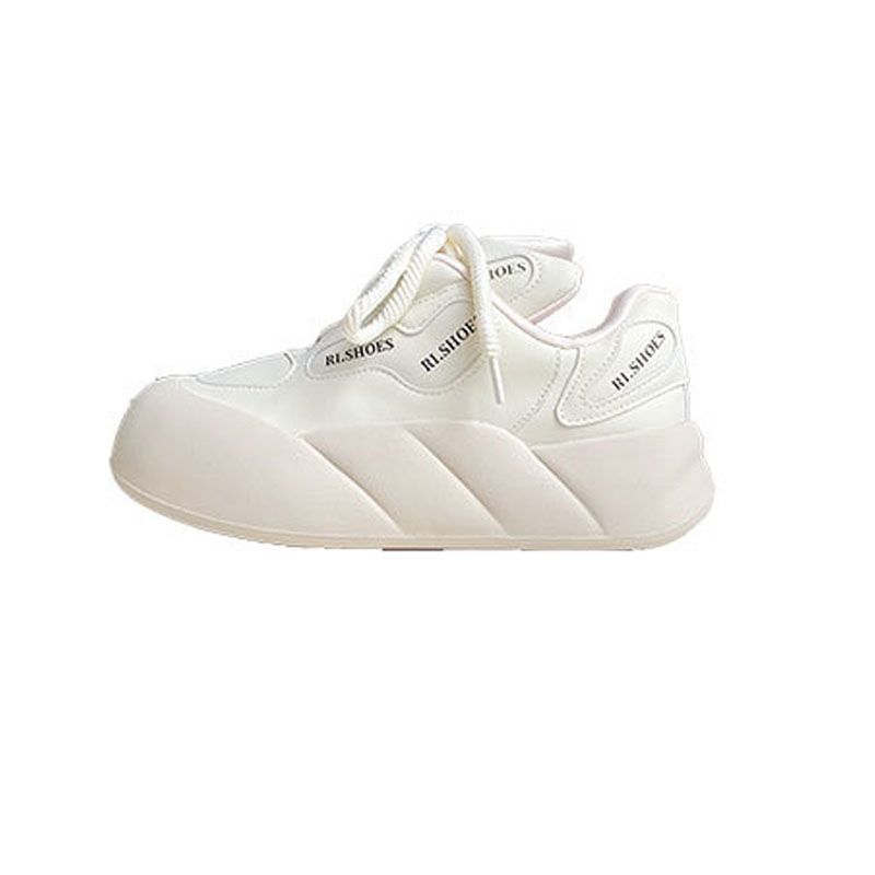 DANWEILE - Zapatillas casuales de suela gruesa para mujer-Caqui