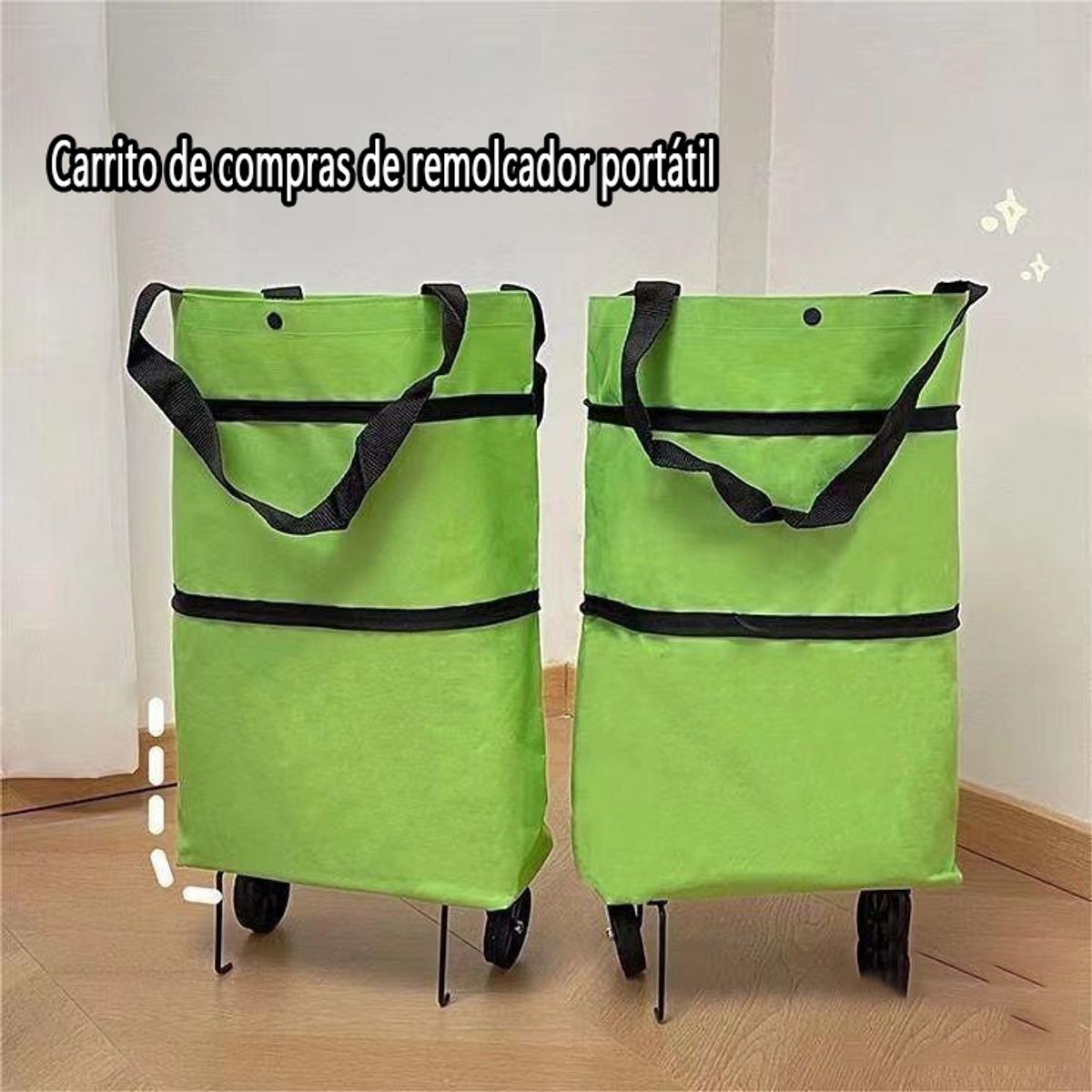 GENERICO - Carro de compra de comida portátil pequeño carro de tracción