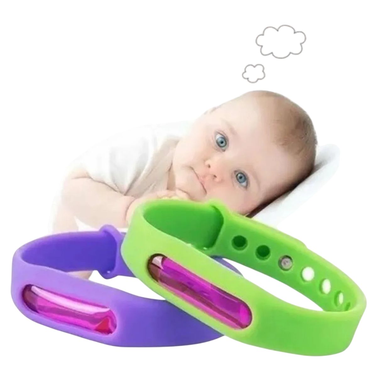 GENERICO - Pulsera  Broche Repelente Anti Mosquitos- Insectos Colores