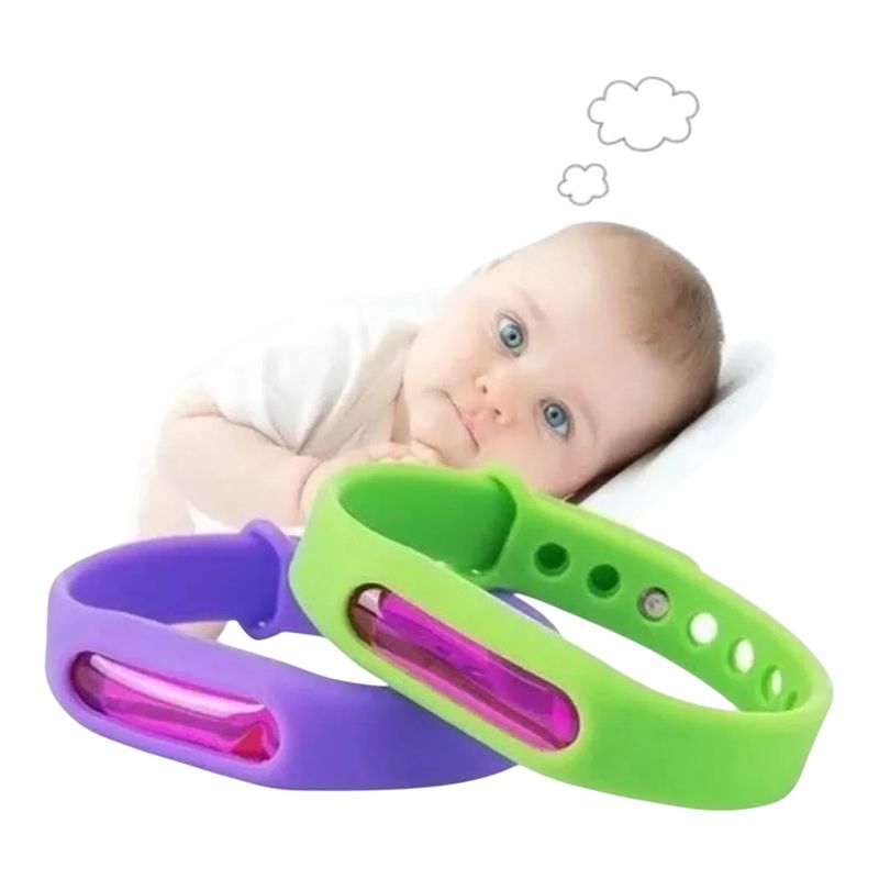 GENERICO - Pulsera  Broche Repelente Anti Mosquitos- Insectos Colores