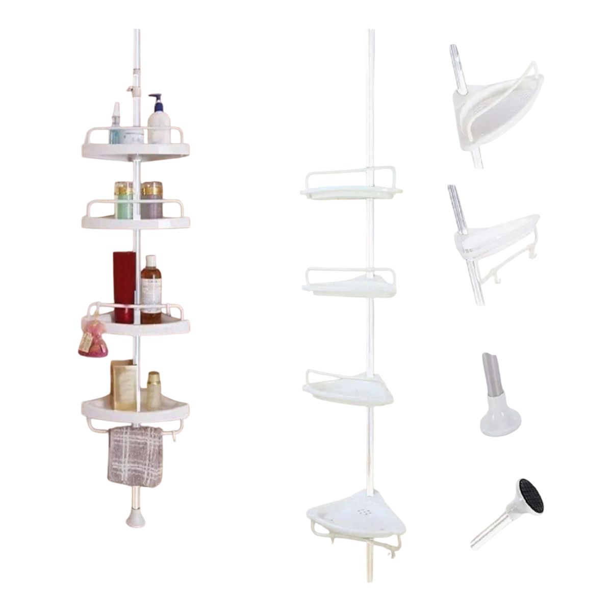 GENERICO - Esquinero De Ducha Multi-uso 4 Repisas Ajustable Organizador