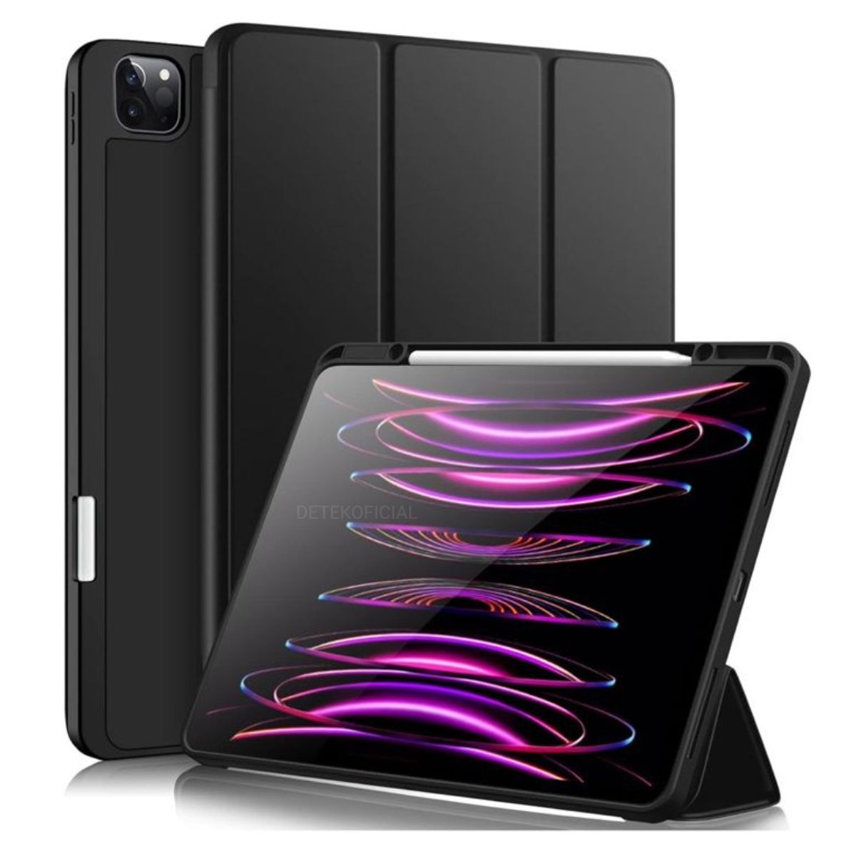 GENERICO - Funda Smart Cover Para iPad Pro 12.9 - Negro