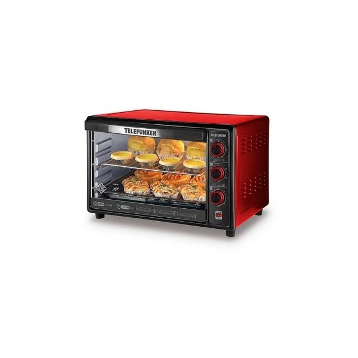 TELEFUNKEN - Horno Eléctrico Telefunken TF E650C 60 Lts 2300w Horno.