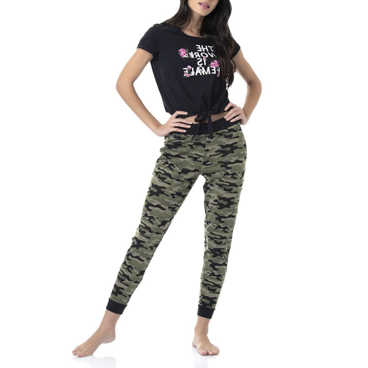 LADY GENNY - Pijama Largo De Algodón Con Estampado