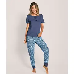 LADY GENNY - Pijama Algodón Bordados - Comodidad y Estilo Único