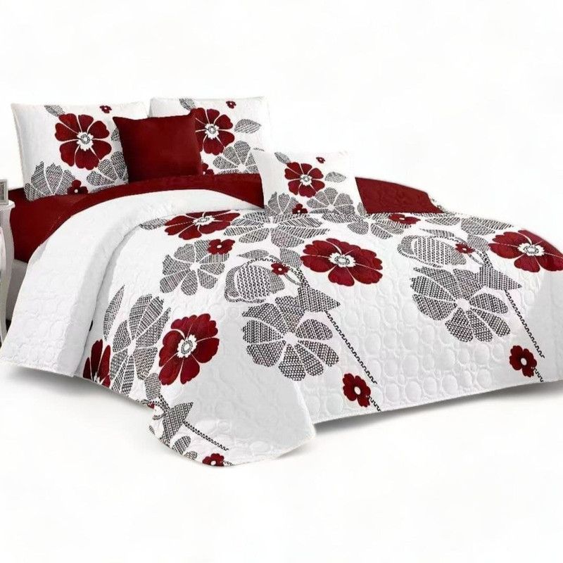 GENERICO - Juego De Sabanas + Cubrecama 15 Plazas + Fundas De Almohada 50x70cm