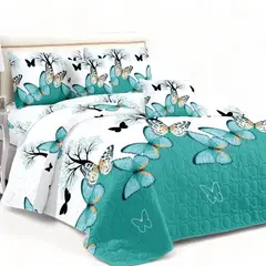 GENERICO - Juego De Sabanas + Cubrecama De King + Fundas De Almohada Verano