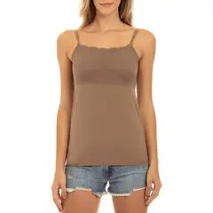 LADY GENNY - Camiseta Microfibra Pabilos Con Encaje