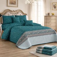 Cubrecama De Verano + Juego De Sabanas 1.5 Plazas + Fundas - Multicolor - 1,5 Plazas