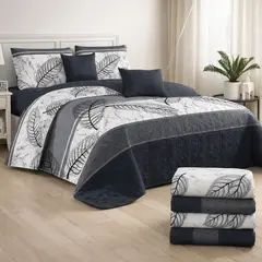GENERICO - Cubrecama + Juego De Sabanas 1.5 Plazas + Fundas Almohada - Multicolor - 1,5 Plazas