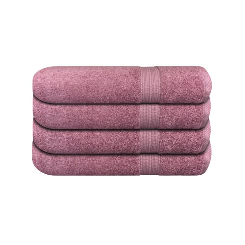 CHITECO - Pack 4 Toallas Chiteco (By Lourdes) 100% Algodon 500g Mano 80x45 Rosa