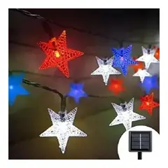 GENERICO - X3 Guirnalda Solar Estrellas Navidad Fiestas Patrias